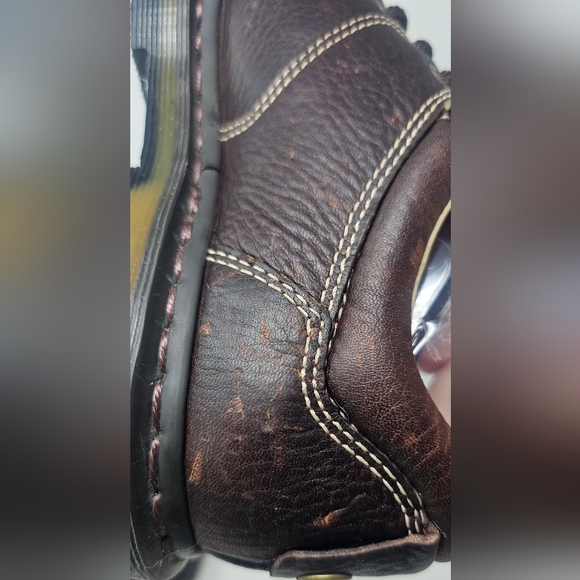 ***$OLD***Dr. Martens Oxford Brown Leather Low Top Shoes Size 7 Men 8 Women's - Picture 8 of 16